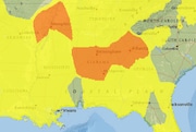 A Code Orange air quality alert will be in effect on Saturday for Jefferson and Shelby counties, but other areas will also have higher ground-level ozone concentrations tomorrow.