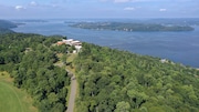 Looking down river with the LGSP Lodge in the foreground.   Drone photo from Lake Guntersville State Park.  (Joe Songer | jsonger@al.com).