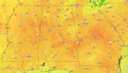 More above-average heat is in the forecast for Alabama today. Above are the forecast high temperatures for Saturday.