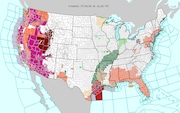 The Alabama counties in orange will be under heat advisories on Monday. Air temperatures are expected to be well into the 90s, and those combined with high humidity levels will make it feel even hotter.