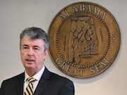 Alabama Attorney General Steve Marshall at the International Trade Center building on Thursday, Jan. 11, 2024, in downtown Mobile, Ala.