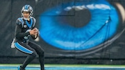 Carolina Panthers quarterback Bryce Young (9) plays against the Atlanta Falcons during an NFL football game Sunday, Dec. 17, 2023, in Charlotte, N.C. (AP Photo/Jacob Kupferman)