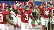 Alabama Crimson Tide football team faces the Georgia Bulldogs on the SEC Championship Game in Atlanta's Mercedes-Benz Stadium Saturday, Dec. 2, 2023. (Ben Flanagan / AL.com)