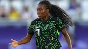 BORDEAUX, FRANCE - JULY 25: Toni Payne #7 of Team Nigeria runs with the ball during the Women's group C match between Nigeria and Brazil during the Olympic Games Paris 2024 at Nouveau Stade de Bordeaux on July 25, 2024 in Bordeaux, France. (Photo by Juan Manuel Serrano Arce/Getty Images)