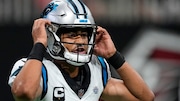 Carolina Panthers quarterback Bryce Young (9) is shown against the Atlanta Falcons during an NFL football game Monday, Sept. 11, 2023, in Atlanta. (AP Photo/John Bazemore)