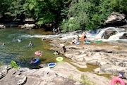 Turkey Creek Falls in Turkey Creek Nature Preserve in Pinson, Ala., is a popular swimming hole every summer. (Sarah Jackson/courtesy of Forever Wild)