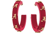 Alabama Crimson Tide Women's Resin Logo Hoop Earrings at Fanatics.