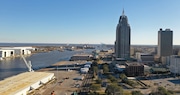 Drone photo of Mobile skyline.  Mobile photos 2021.   (Joe Songer | jsonger@al.com).