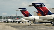 About 100 commercial jets from Delta and Allegiant Air have been grounded and stored at the Birmingham-Shuttlesworth International Airport and the Kaiser Group Holdings area for weeks due to the COVID-19 pandemic. (Joe Songer | jsonger@al.com).   