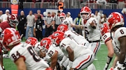 Alabama Crimson Tide football team faces the Georgia Bulldogs on the SEC Championship Game in Atlanta's Mercedes-Benz Stadium Saturday, Dec. 2, 2023. (Ben Flanagan / AL.com)