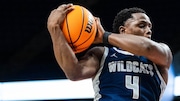 Enterprise's Andrew Purcell shoots for the basket against Hoover during the AHSAA Class 7A boys championship at BJCC Legacy Arena in Birmingham, Ala., Saturday, March 2, 2024. (Will McLelland | preps@al.com)