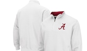 Alabama Crimson Tide Colosseum Tortugas Logo Quarter-Zip Pullover Jacket - White at Fanatics.