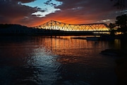 A sunset sky at Duncan Bridge at Smith Lake (Tamika Moore/AL.com)