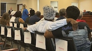 Families of people being held in Alabama prisons testify in front of the Joint Legislative Prison Committee on July 24, 2024.